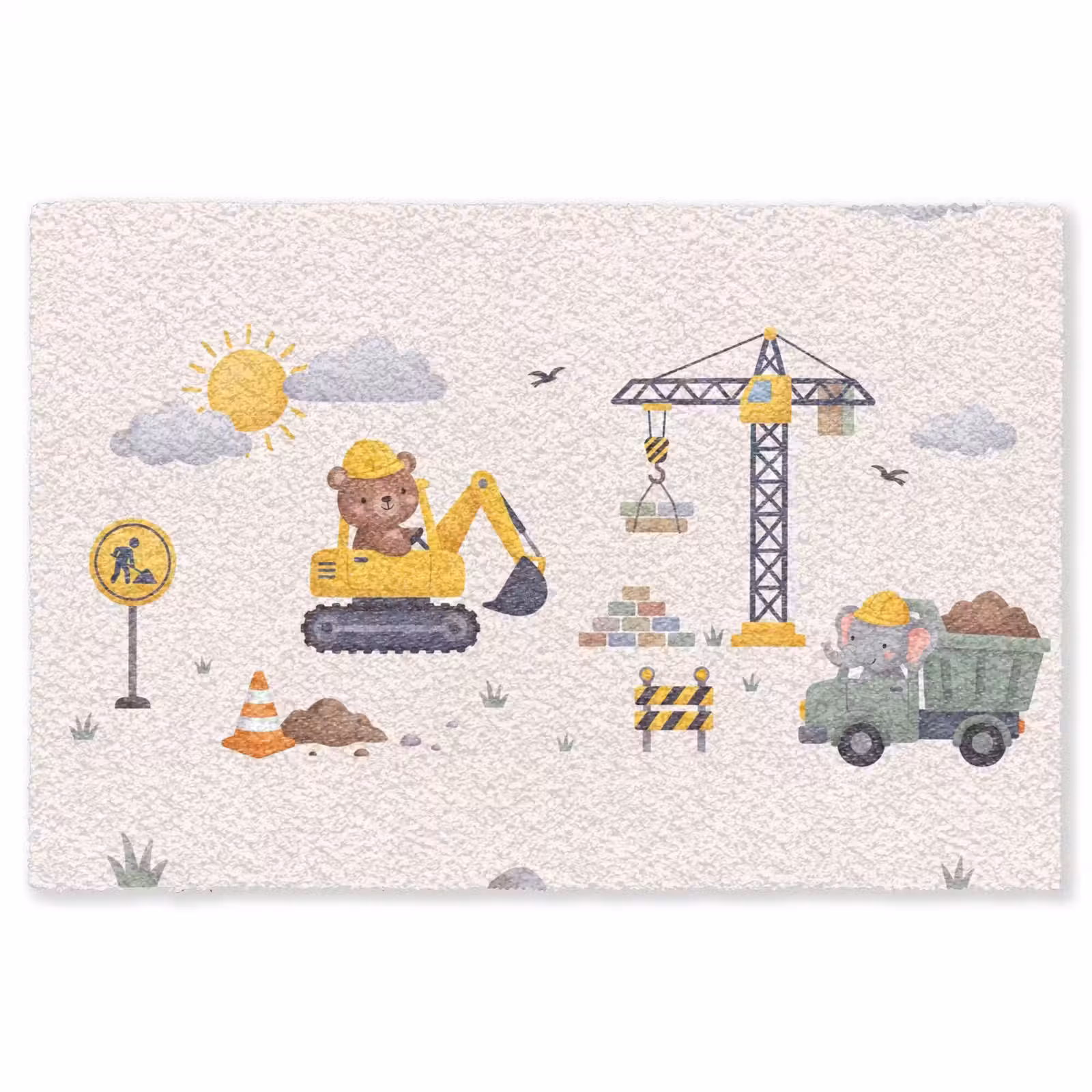 Vloerkleed - Dieren - Bouw - Illustratie — 1