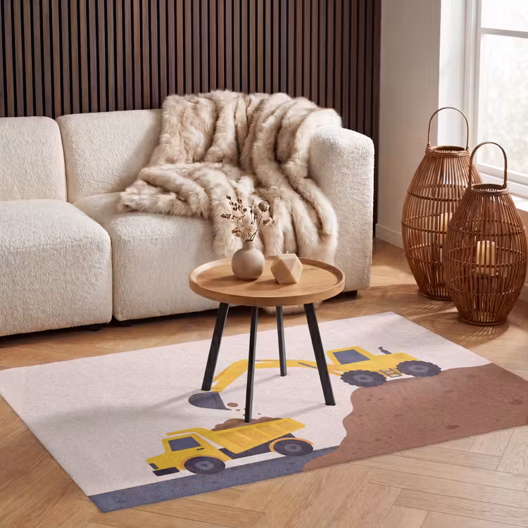 Vloerkleed - Graafmachine - Bouw - Geel — 3