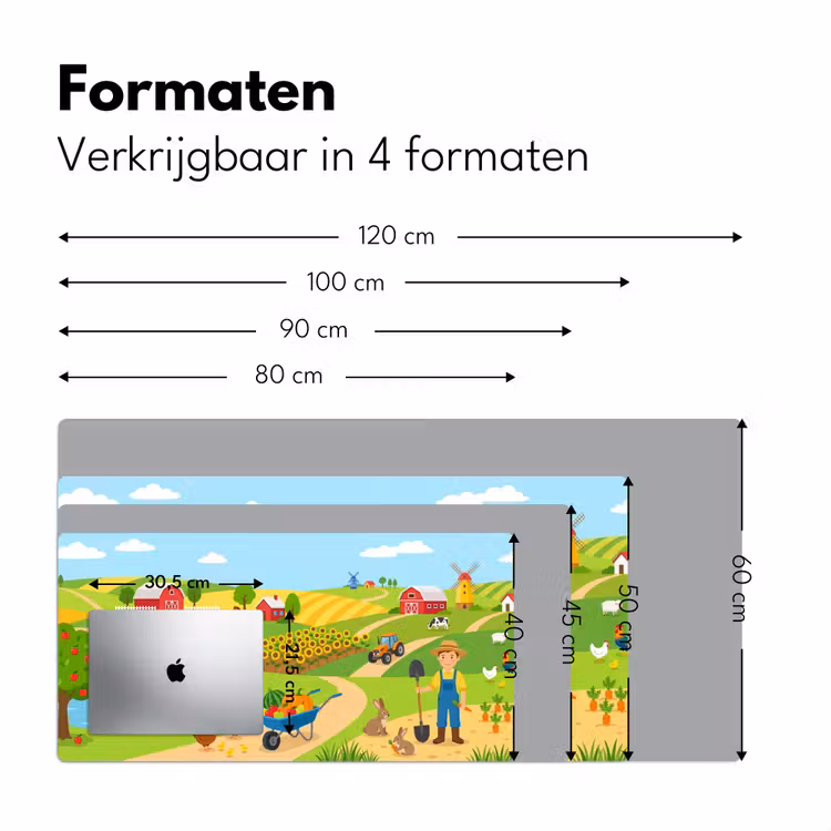 Bureau onderlegger - Boerderij - Landschap - Cartoon — 8
