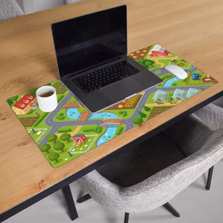 Bureau onderlegger - Boerderij - Landschap - Isometrisch — 3