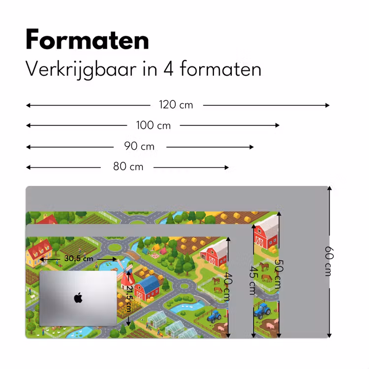 Bureau onderlegger - Boerderij - Landschap - Isometrisch — 8