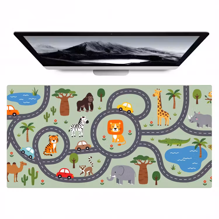Bureau onderlegger - Dieren - Speels - Illustratie — 1