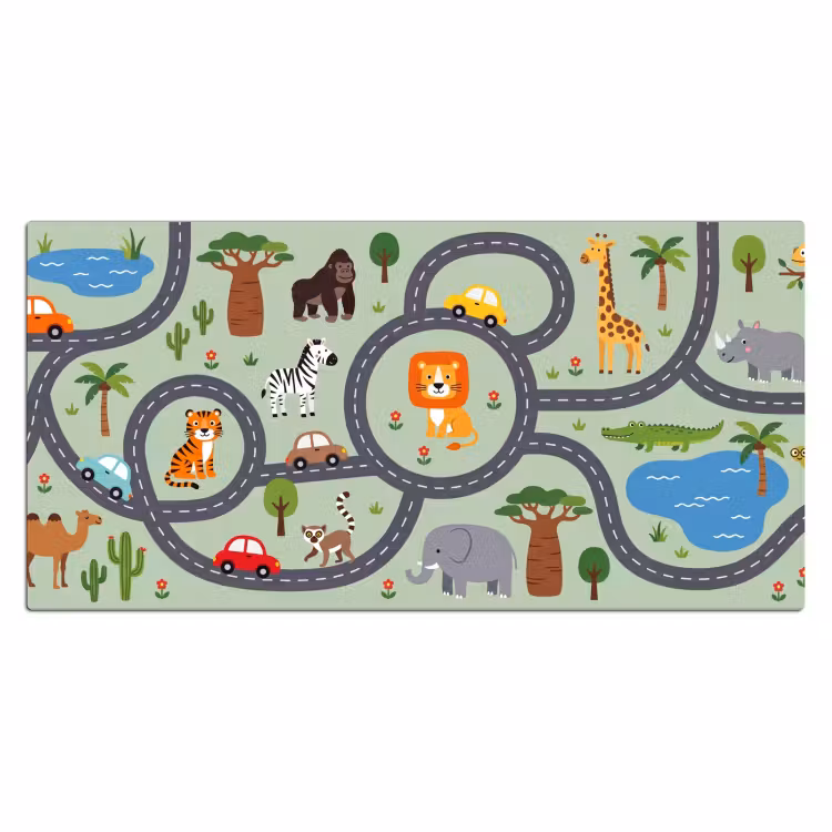 Bureau onderlegger - Dieren - Speels - Illustratie — 2