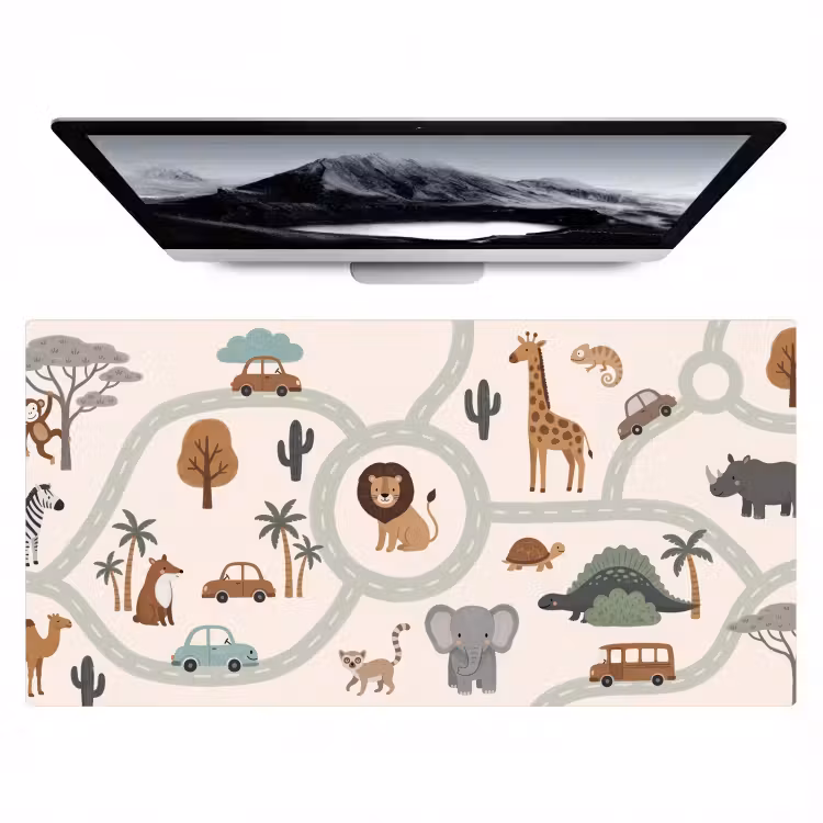 Bureau onderlegger - Dieren - Wegen - Illustratie — 1