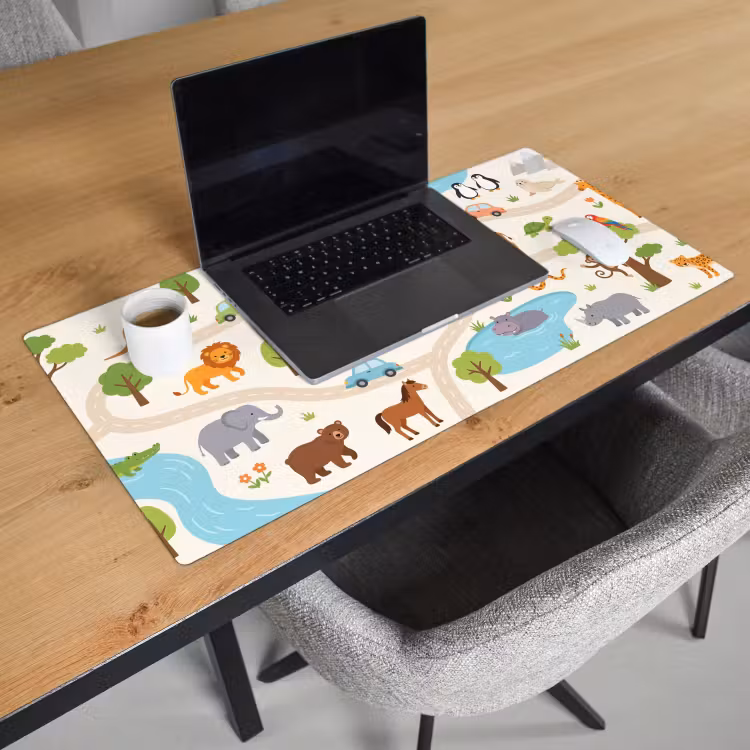 Bureau onderlegger - Dieren - Wereld - Illustratie — 3
