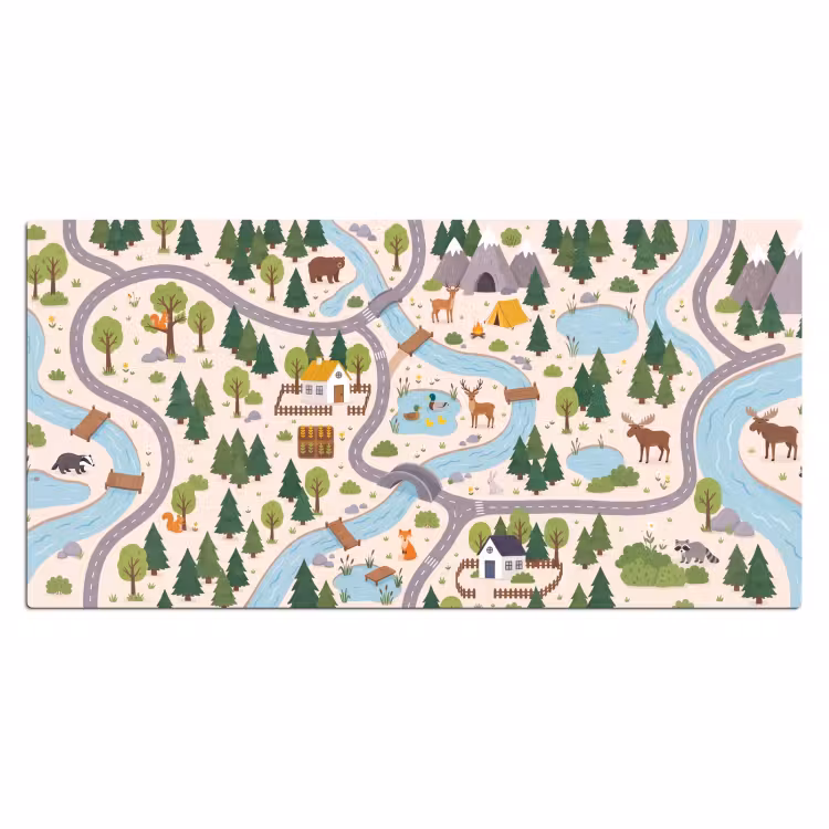 Bureau onderlegger - Landschap - Rivier - Cartoon — 2