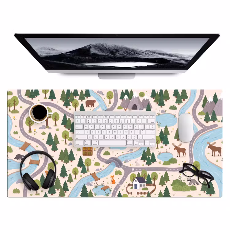 Bureau onderlegger - Landschap - Rivier - Cartoon — 4