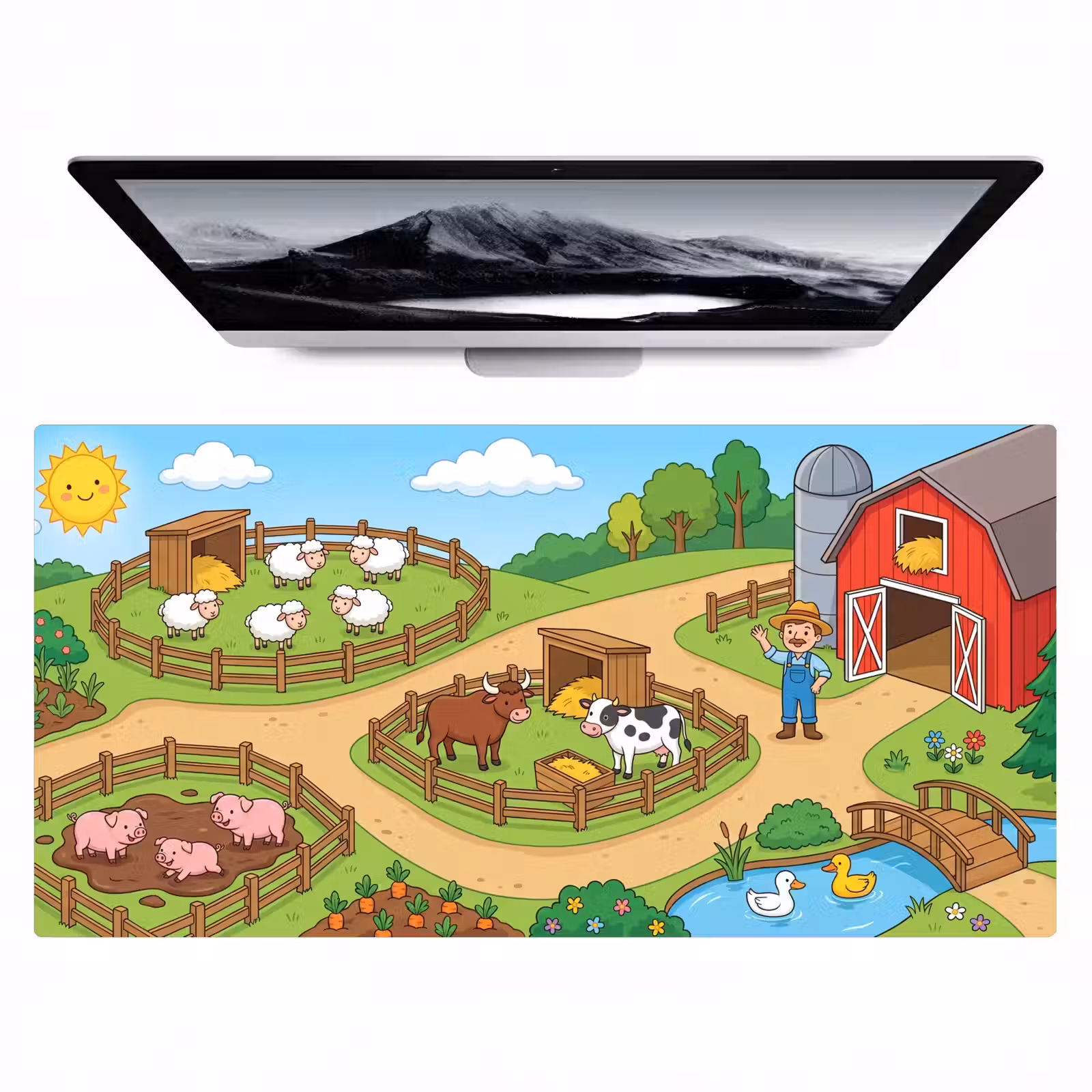 Bureau onderlegger - Boerderij - Dieren - Platteland — 1