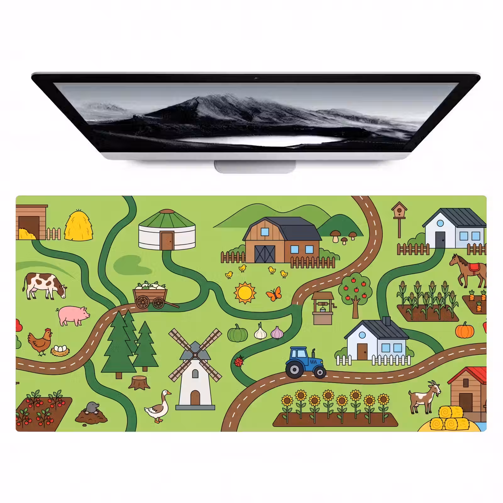 Bureau onderlegger - Dieren - Platteland - Illustratie — 1