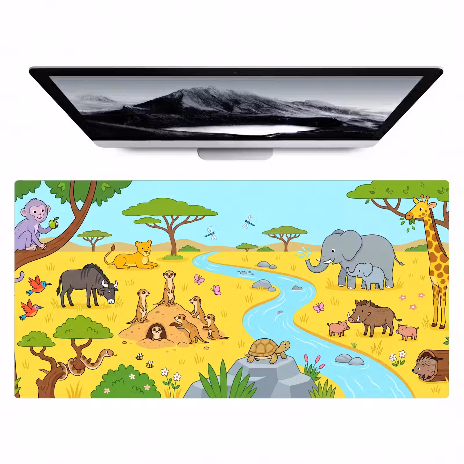 Bureau onderlegger - Dieren - Savanne - Cartoon — 1