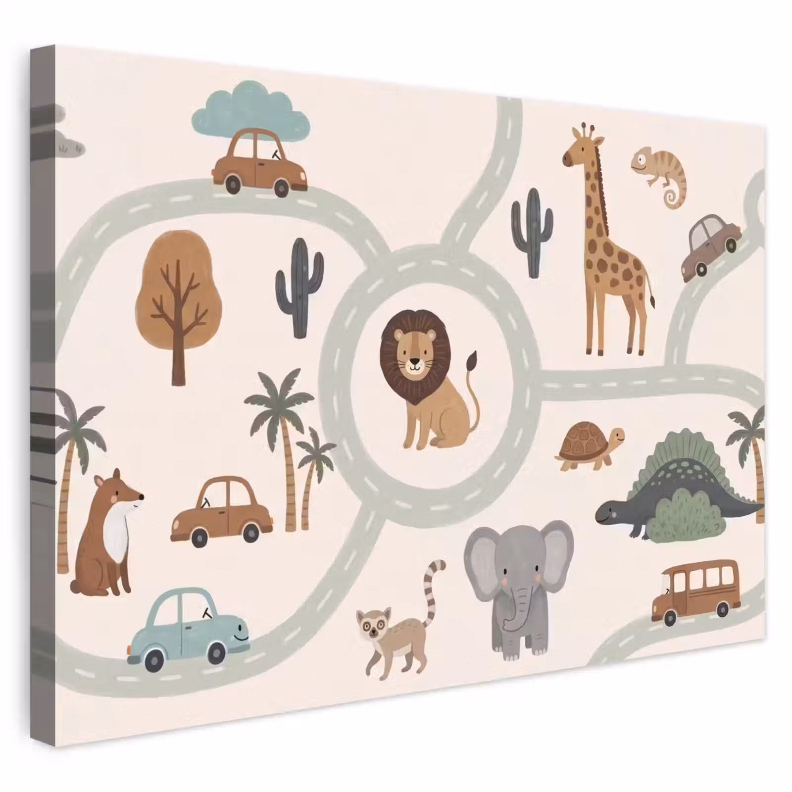 Canvas schilderij - Dieren - Wegen - Illustratie — 1