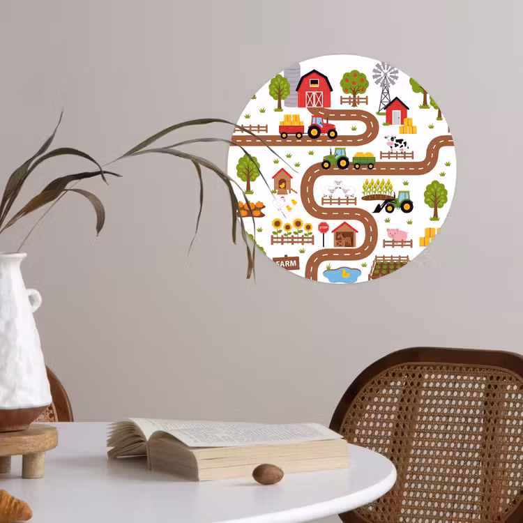 Behangcirkel - Boerderij - Dieren - Illustratie — 4