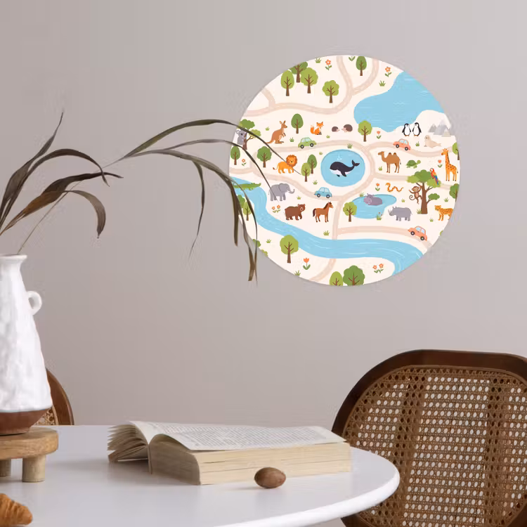 Behangcirkel - Dieren - Wereld - Illustratie — 4