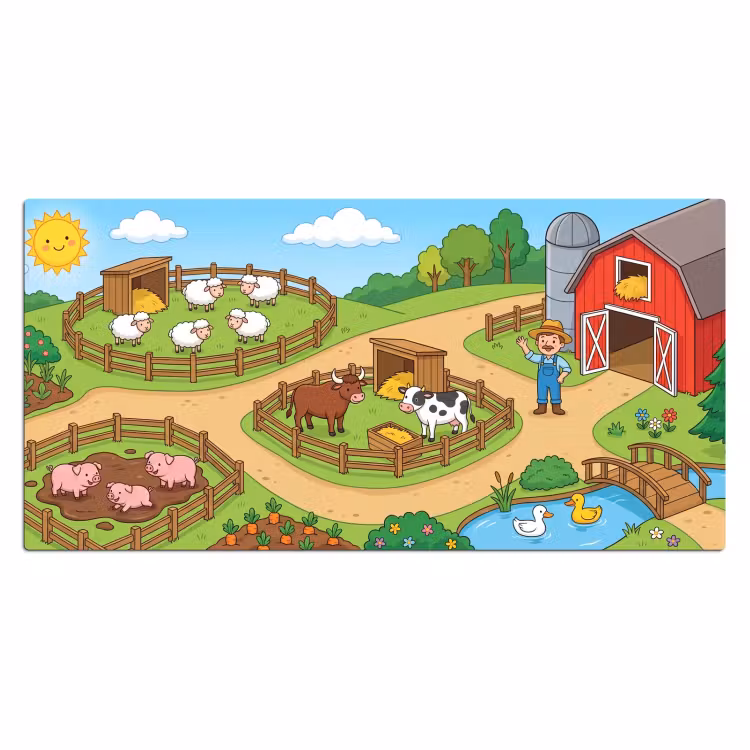 Bureau onderlegger - Boerderij - Dieren - Platteland — 2