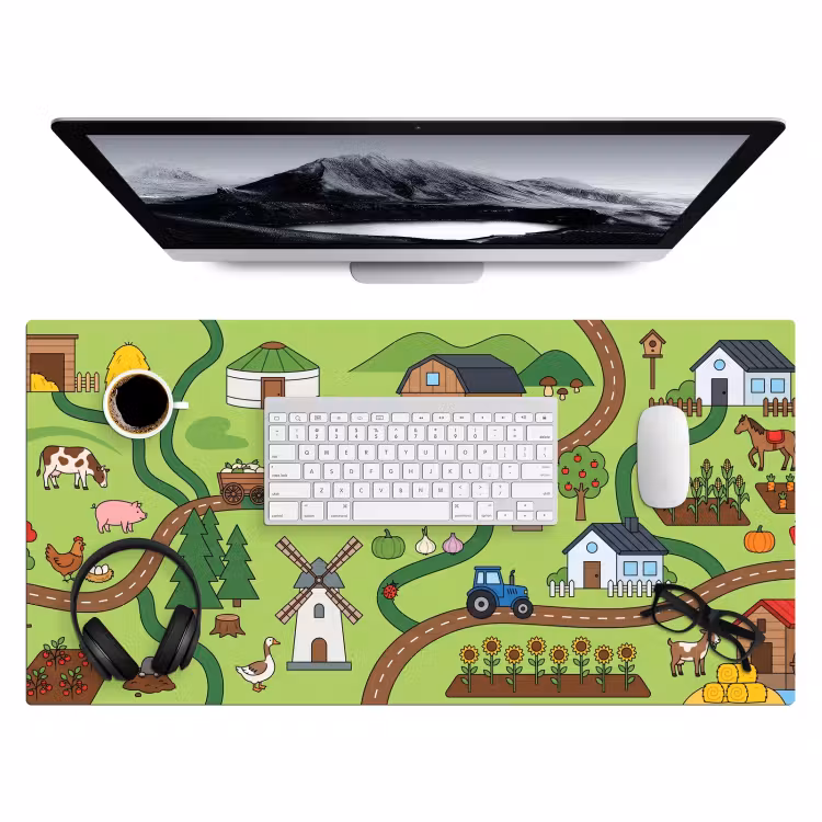 Bureau onderlegger - Dieren - Platteland - Illustratie — 4