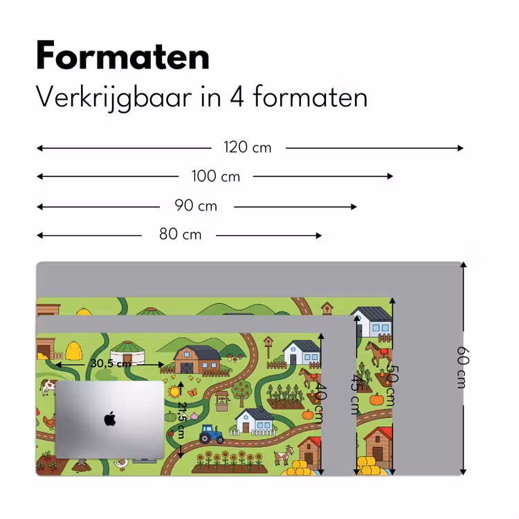 Bureau onderlegger - Dieren - Platteland - Illustratie — 8