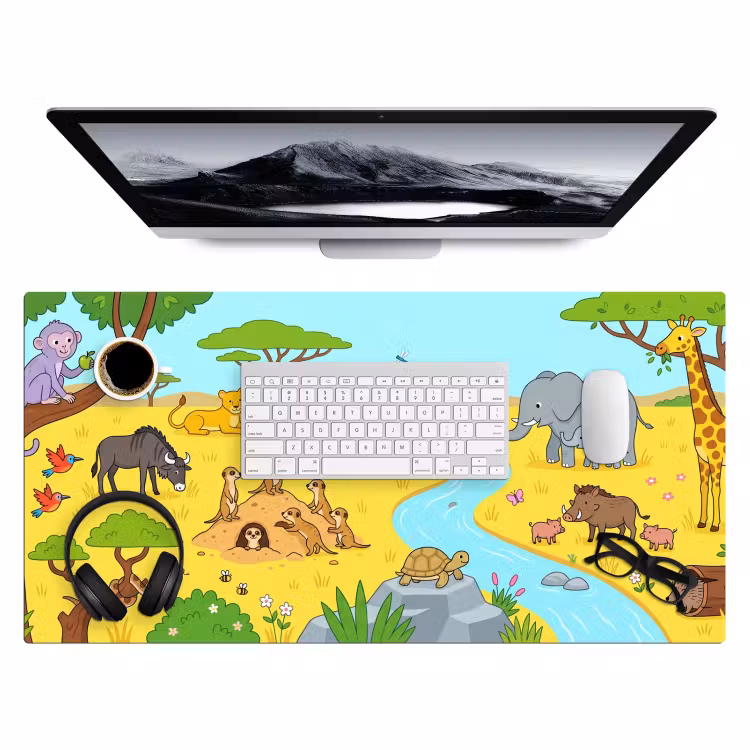 Bureau onderlegger - Dieren - Savanne - Cartoon — 4