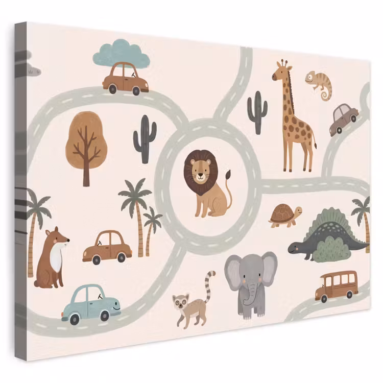 Canvas schilderij - Dieren - Wegen - Illustratie — 1