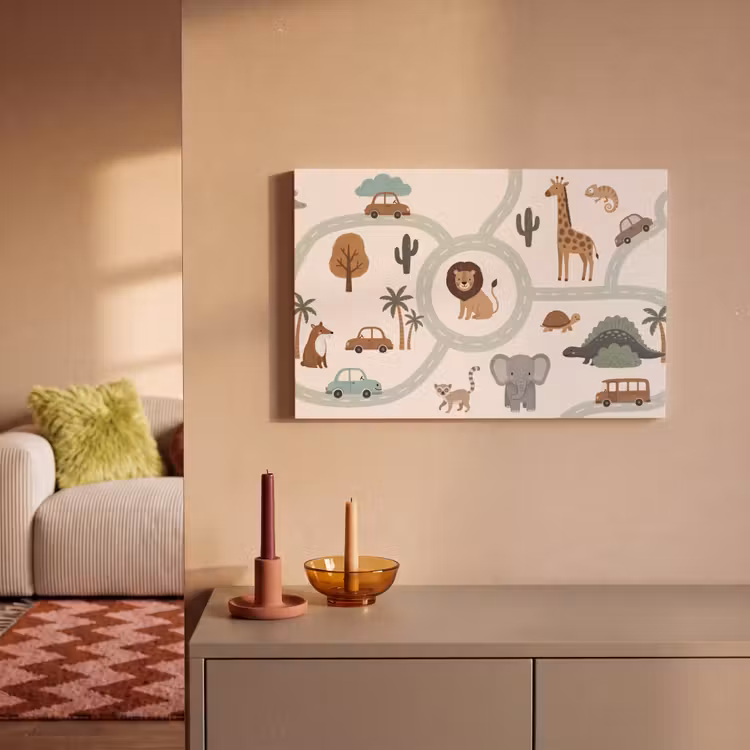 Canvas schilderij - Dieren - Wegen - Illustratie — 2