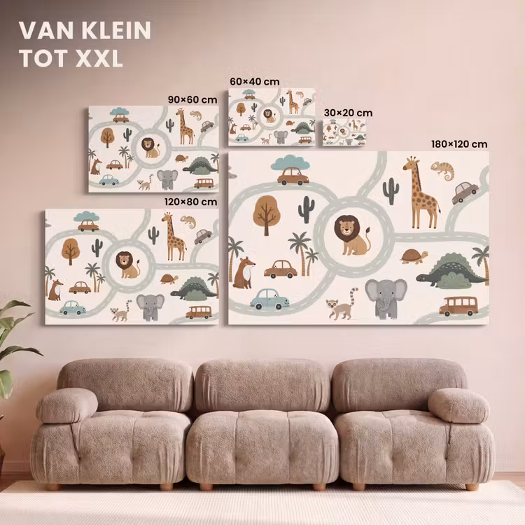 Canvas schilderij - Dieren - Wegen - Illustratie — 8