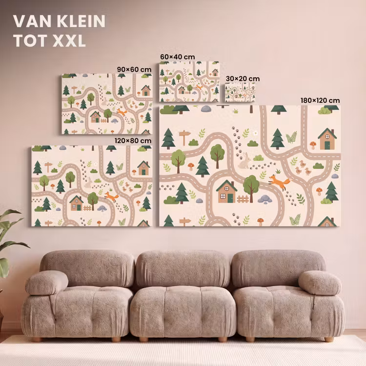 Canvas schilderij - Weg - Dieren - Natuur — 8