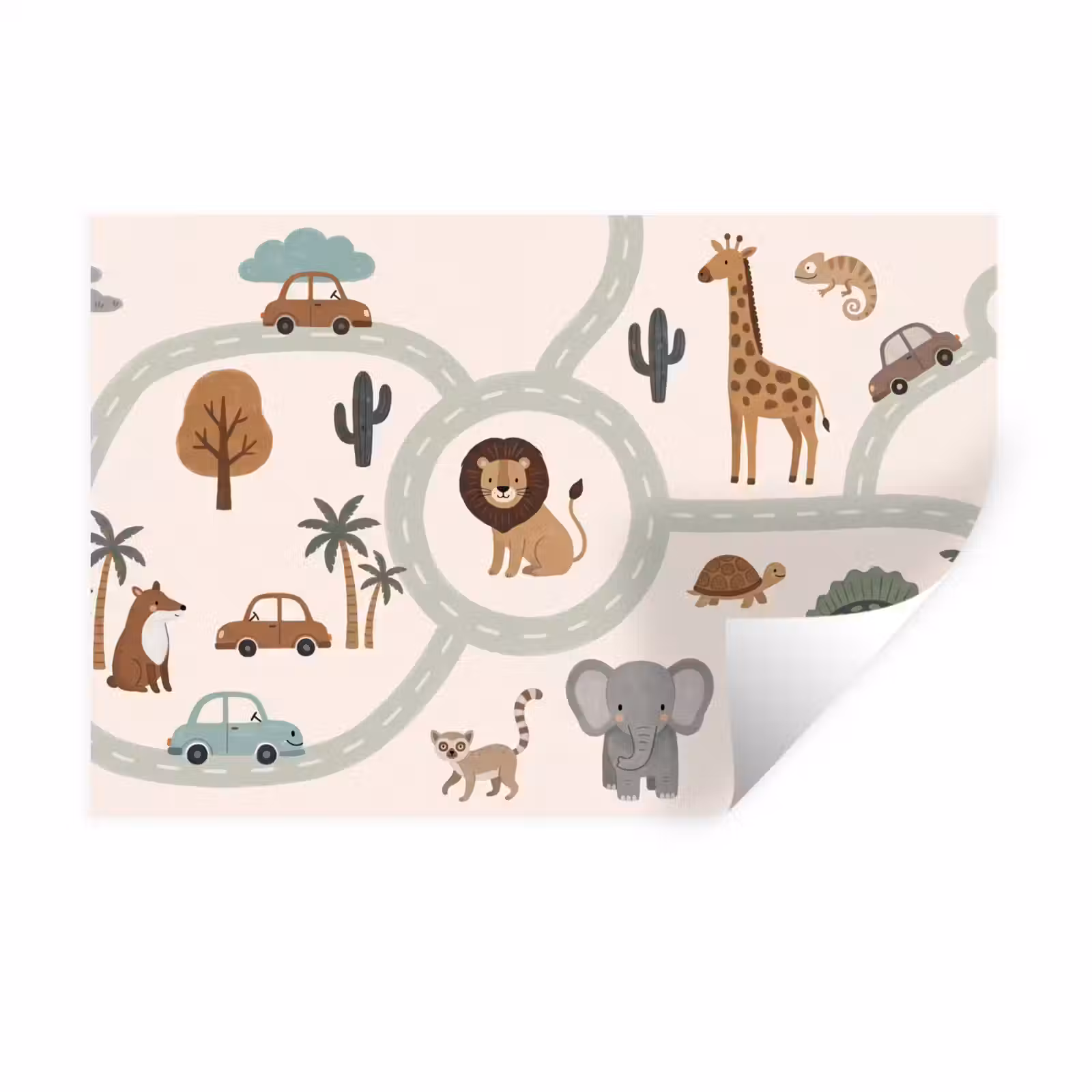 Muursticker - Dieren - Wegen - Illustratie — 1