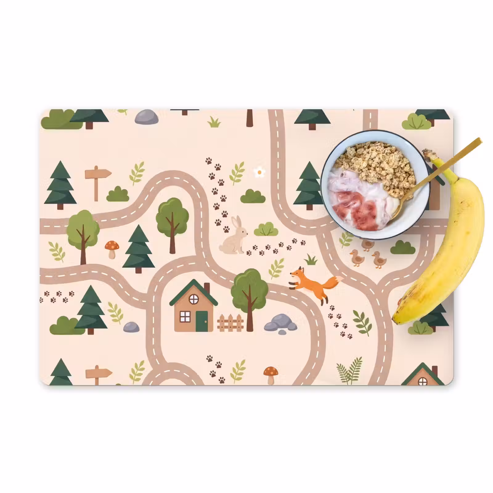 Placemat - 6 stuks - Weg - Dieren - Natuur — 1