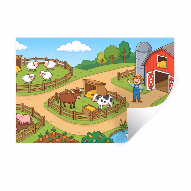 Muursticker - Boerderij - Dieren - Platteland — 1
