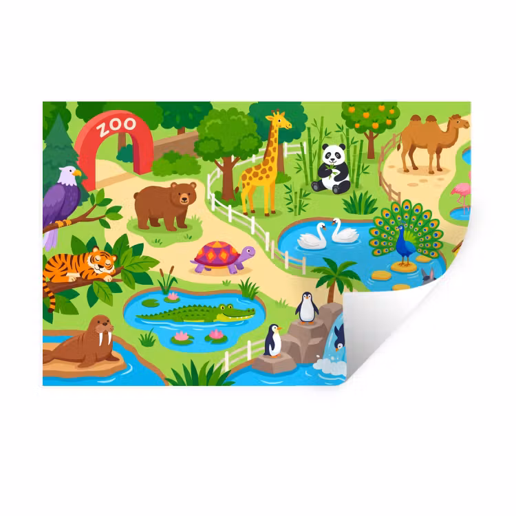Muursticker - Dieren - Dierentuin - Cartoon — 1