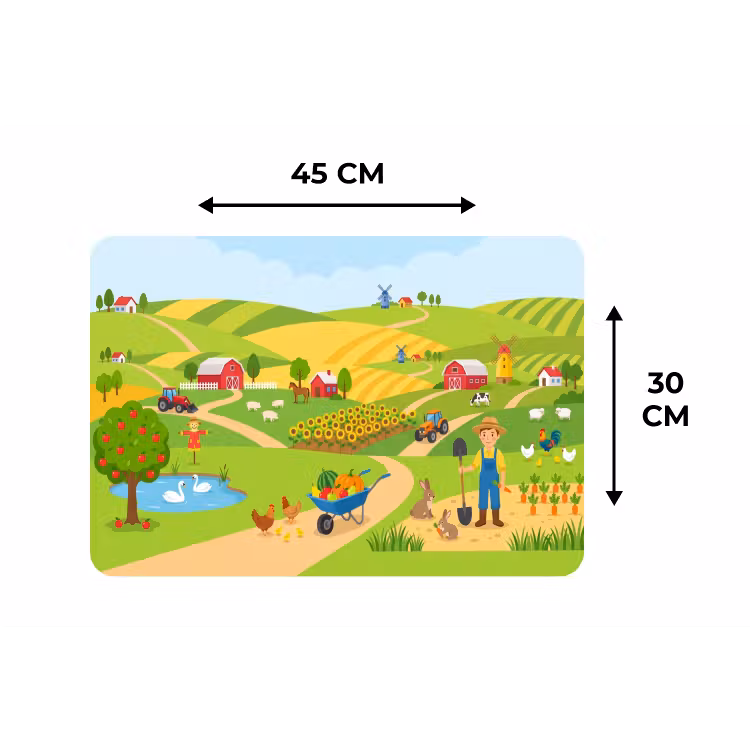 Placemat - 6 stuks - Boerderij - Landschap - Cartoon — 3