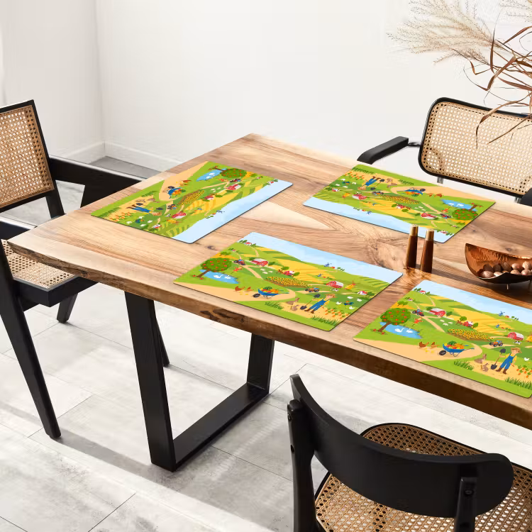 Placemat - 6 stuks - Boerderij - Landschap - Cartoon — 5