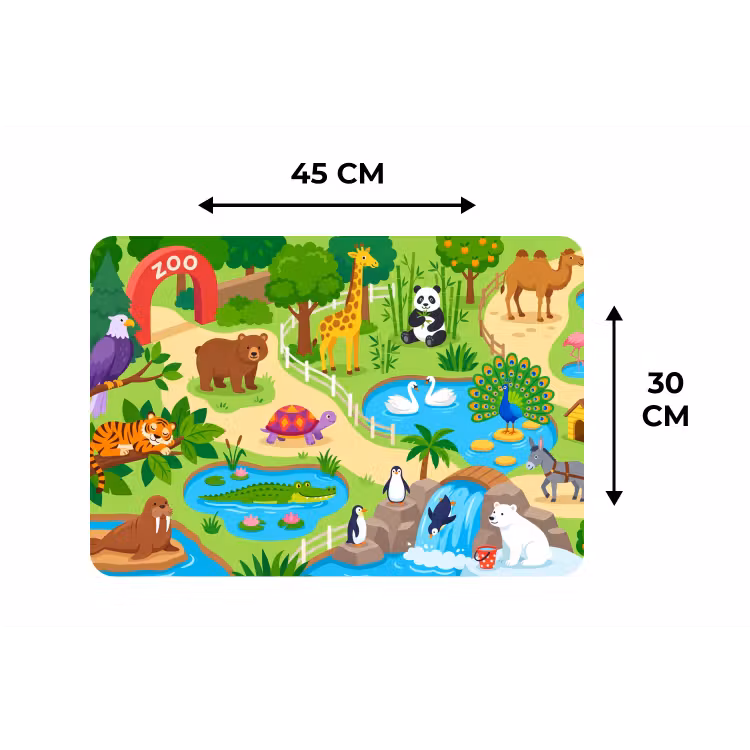 Placemat - 6 stuks - Dieren - Dierentuin - Cartoon — 3