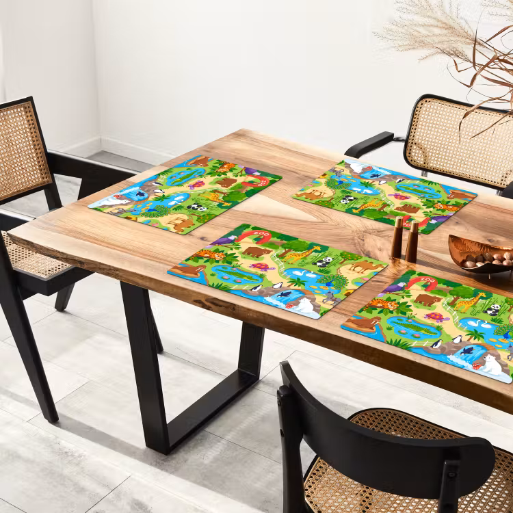 Placemat - 6 stuks - Dieren - Dierentuin - Cartoon — 5