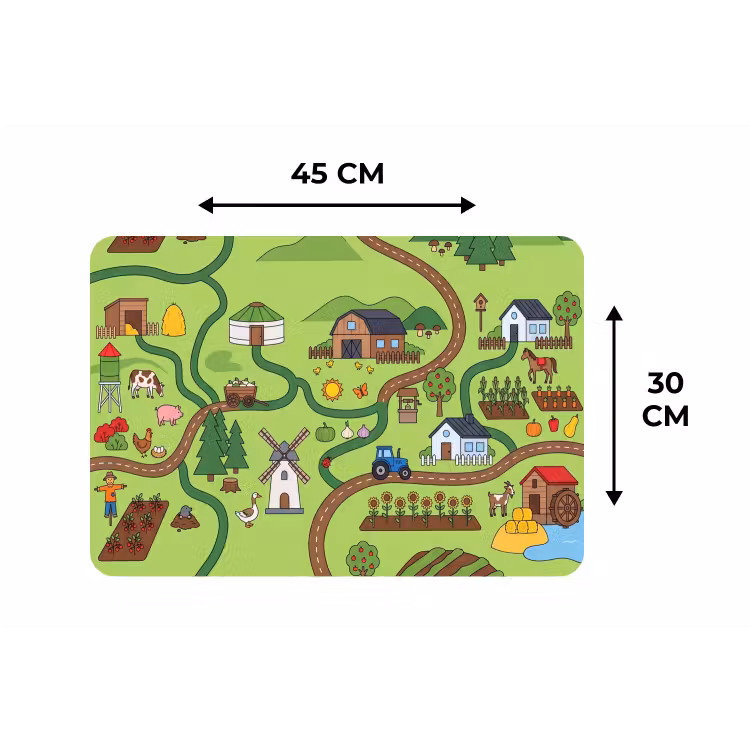 Placemat - 6 stuks - Dieren - Platteland - Illustratie — 3