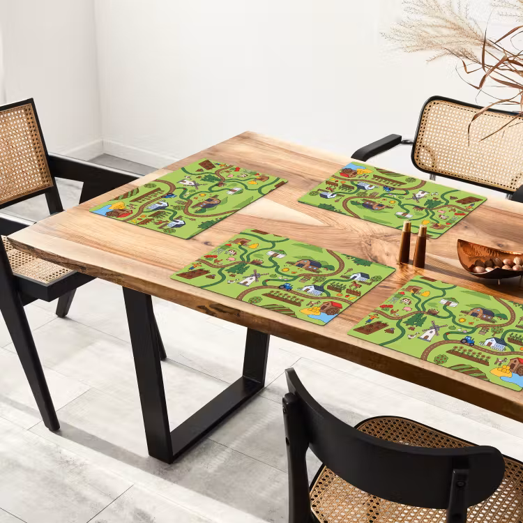 Placemat - 6 stuks - Dieren - Platteland - Illustratie — 5