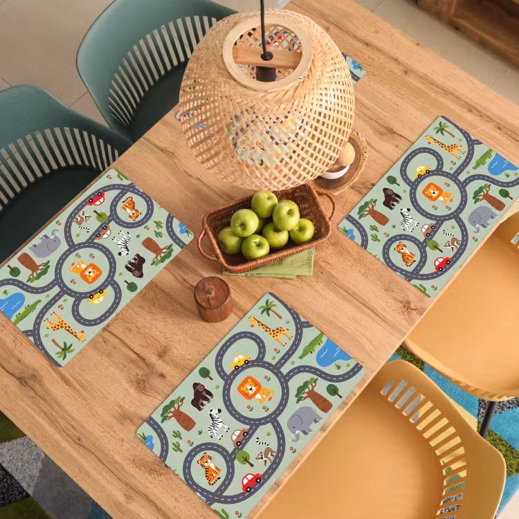 Placemat - 6 stuks - Dieren - Speels - Illustratie — 6