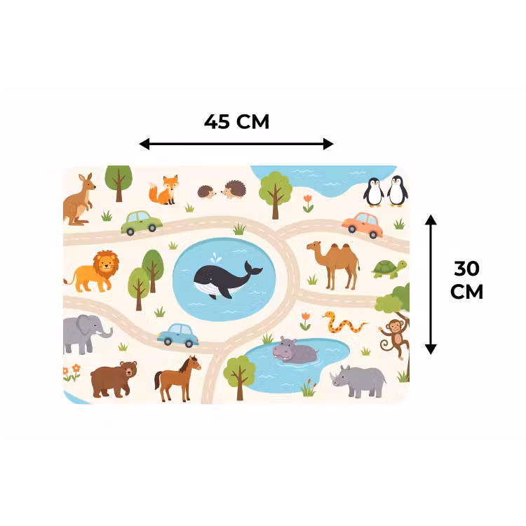 Placemat - 6 stuks - Dieren - Wereld - Illustratie — 3
