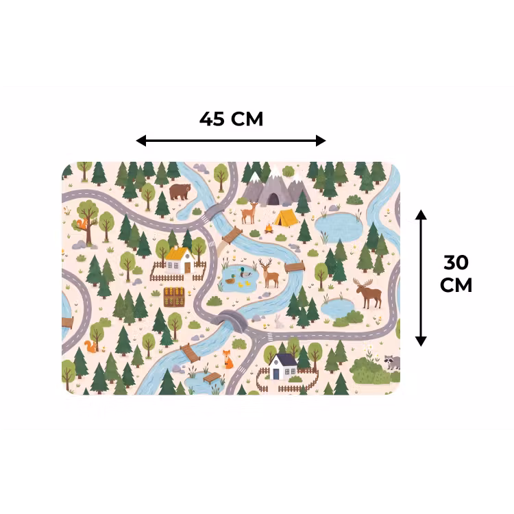 Placemat - 6 stuks - Landschap - Rivier - Cartoon — 3