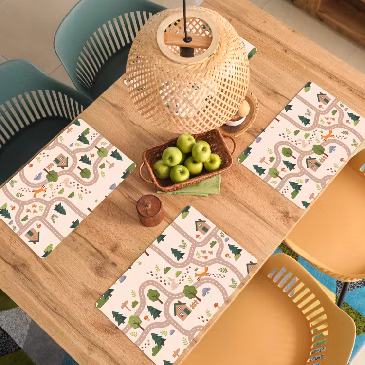 Placemat - 6 stuks - Weg - Dieren - Natuur — 6