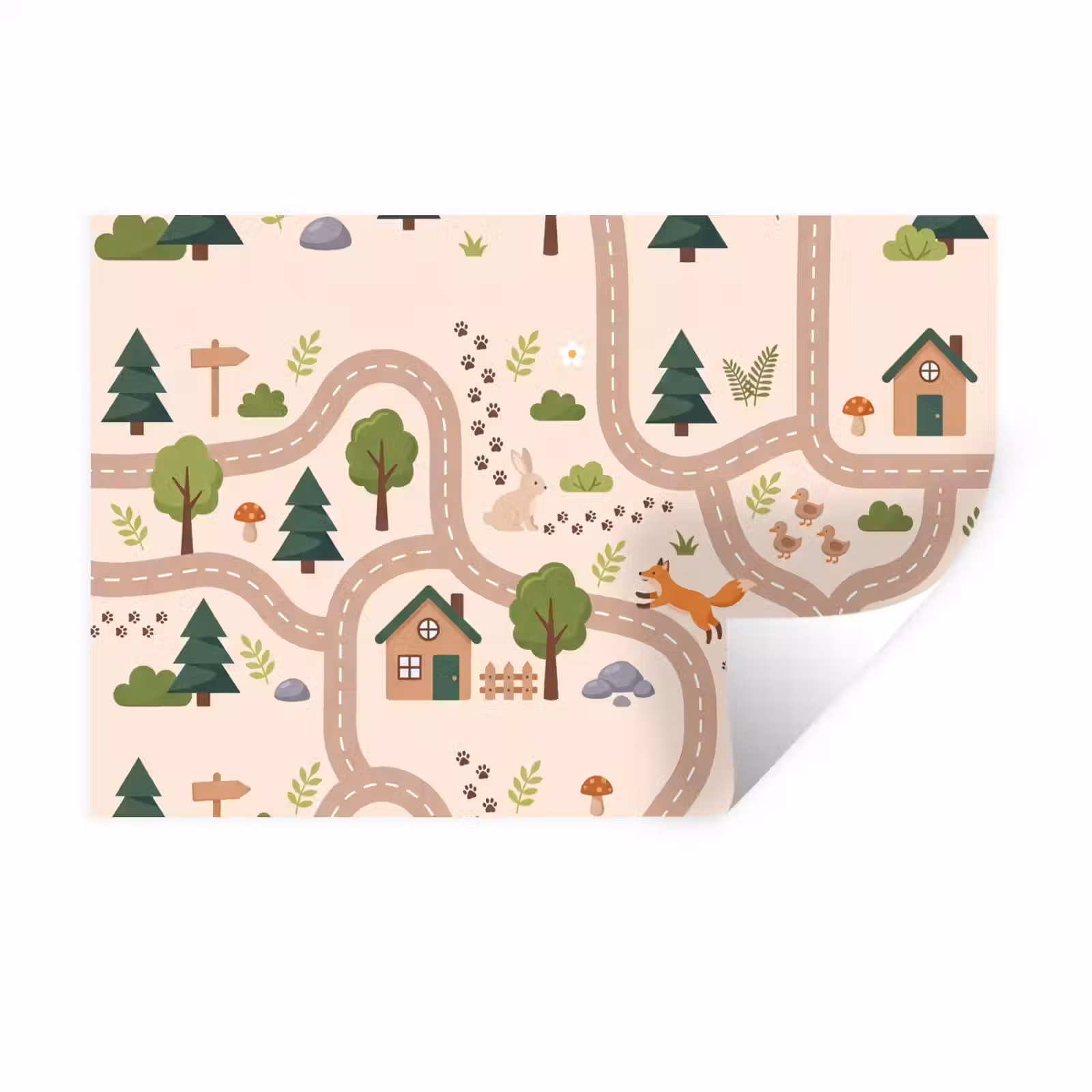 Muursticker - Weg - Dieren - Natuur — 1