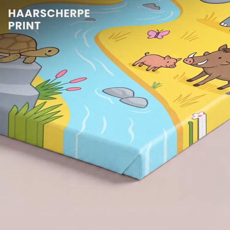 Canvas schilderij - Dieren - Savanne - Cartoon — 5