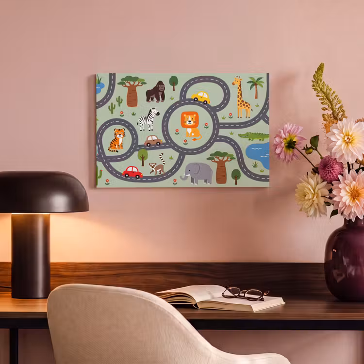 Canvas schilderij - Dieren - Speels - Illustratie — 6