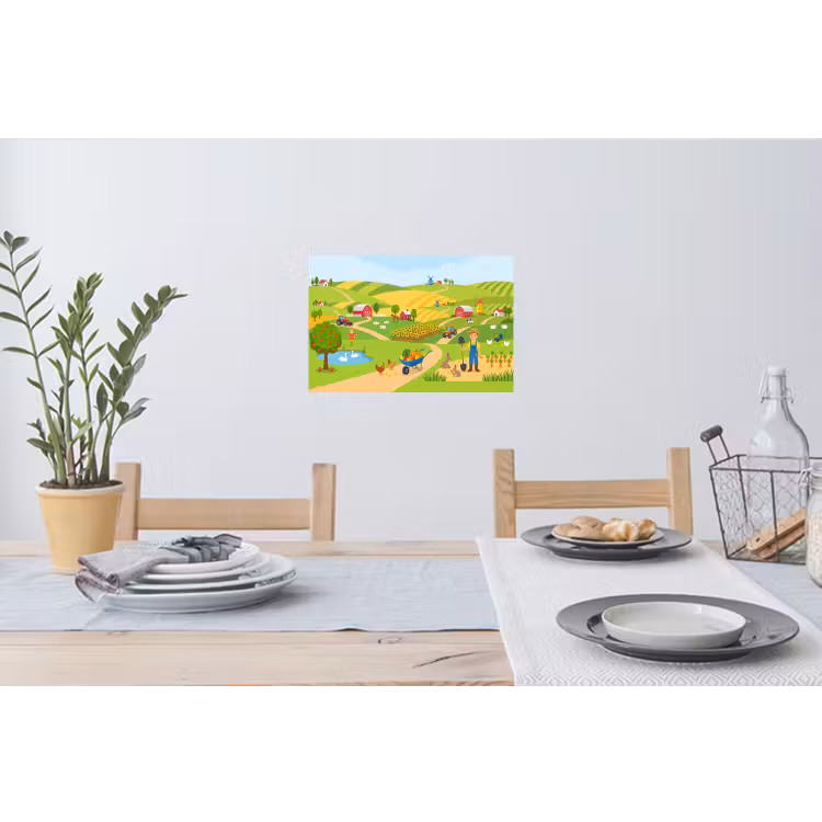 Muursticker - Boerderij - Landschap - Cartoon — 3