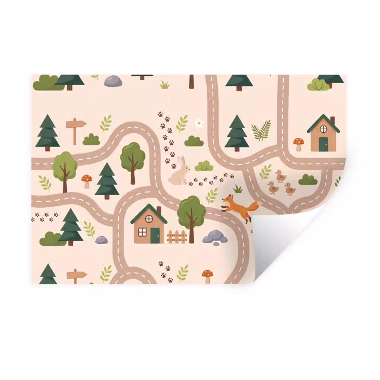 Muursticker - Weg - Dieren - Natuur — 1