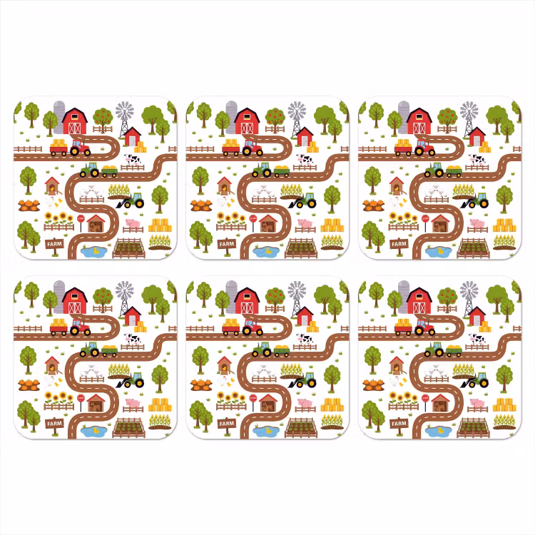 Onderzetter - Boerderij - Dieren - Illustratie — 1