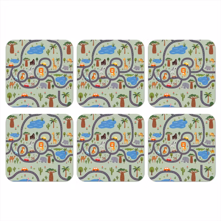 Onderzetter​ - Dieren - Speels - Illustratie — 1