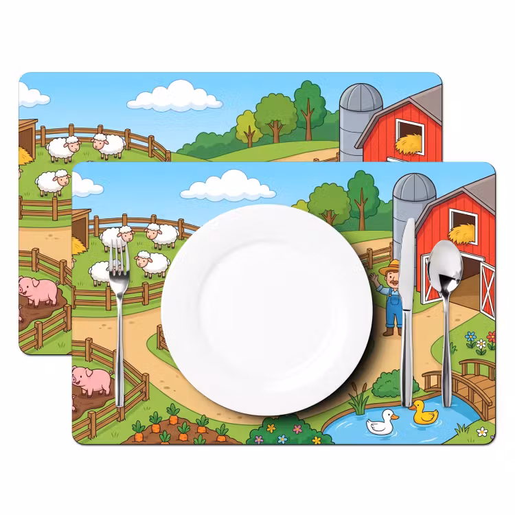Placemat - 6 stuks - Boerderij - Dieren - Platteland — 2