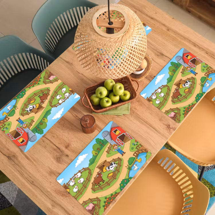 Placemat - 6 stuks - Boerderij - Dieren - Platteland — 6