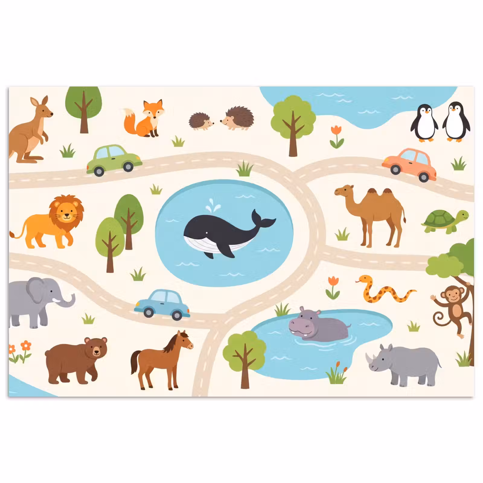Poster - Dieren - Wereld - Illustratie — 1
