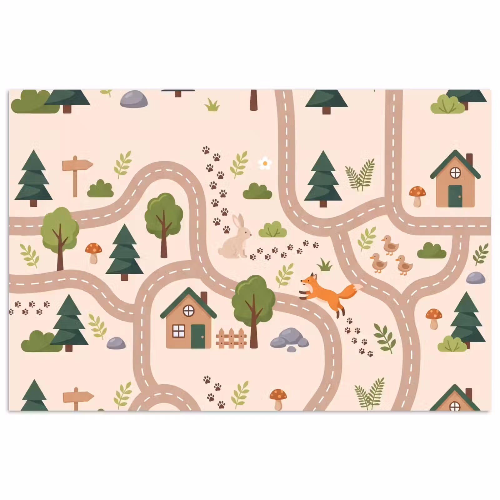 Poster - Weg - Dieren - Natuur — 1